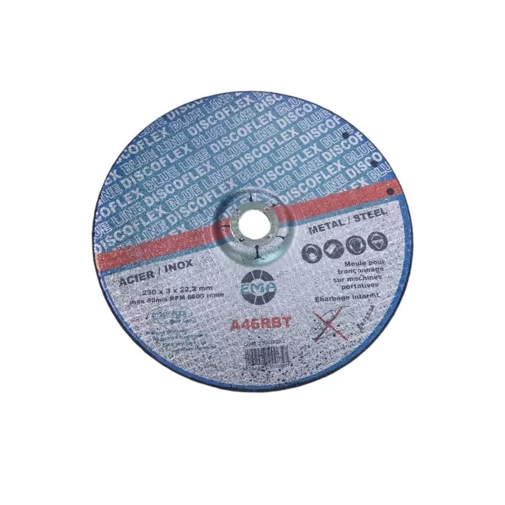 DISQUE COUPE 230*3*22.2 PLAT POUR ACIER ET INOX BLUE LINE DISQUE COUPE 230*3*22.2 PLAT POUR ACIER ET INOX BLUE LINE