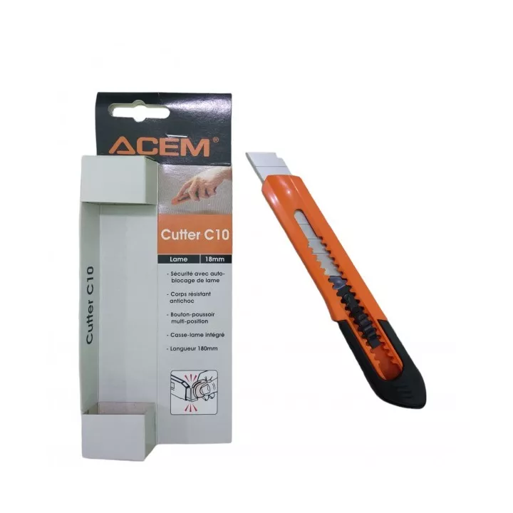 CUTTER À LAME SÉCABLE 18MM C10 ACEM