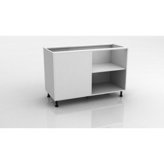 MEUBLE BAS DE CUISINE COIN GAUCHE L.120CM AVEC ÉTAGÈRE IKIT