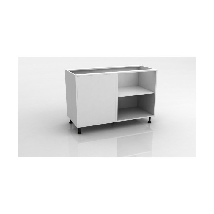 MEUBLE BAS DE CUISINE COIN GAUCHE L.120CM AVEC ÉTAGÈRE IKIT