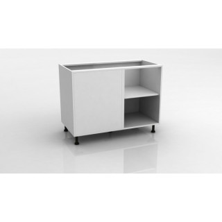 MEUBLE BAS DE CUISINE COIN GAUCHE L.105CM AVEC ÉTAGÈRE IKIT