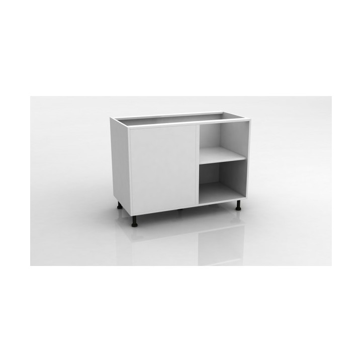 MEUBLE BAS DE CUISINE COIN GAUCHE L.105CM AVEC ÉTAGÈRE IKIT