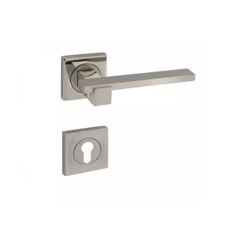POIGNEE DE PORTE AVEC ROSACE PAYTAZ TROU DE CYLINDRE SATINE-CHROME DOGANLAR POIGNEE DE PORTE AVEC ROSACE PAYTAZ TROU DE CYLINDRE SATINE-CHROME DOGANLAR