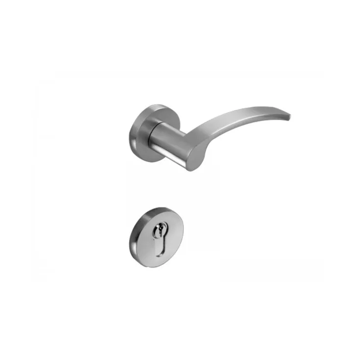 POIGNÉE DE PORTE AVEC ROSACE MIA TROU DE CYLINDRE SATINÉ CEBI POIGNÉE DE PORTE AVEC ROSACE MIA TROU DE CYLINDRE SATINÉ CEBI