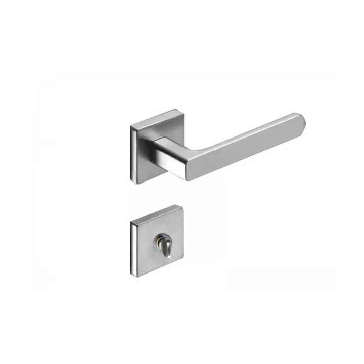 POIGNÉE DE PORTE AVEC ROSACE NANUSQ CONDAMNATION SATINÉ CEBI