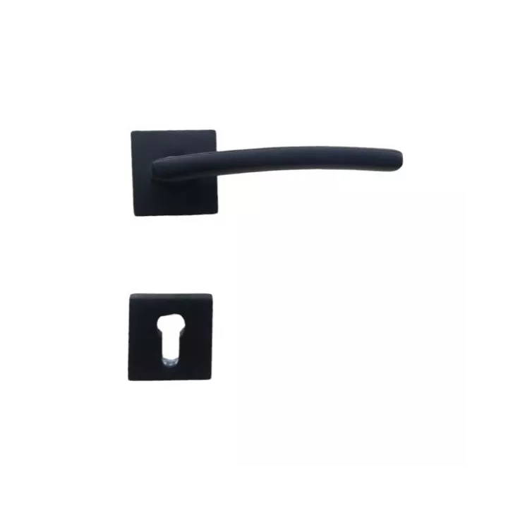 POIGNÉE DE PORTE RODOS GRAND TROU NOIR MAT DOGANLAR