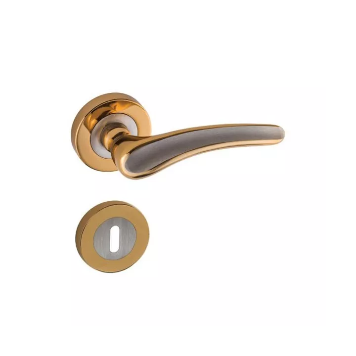 POIGNEE DE PORTE AVEC ROSACE YAKUT TROU DE CLE SATINE-ALBRIFINE DOGANLAR