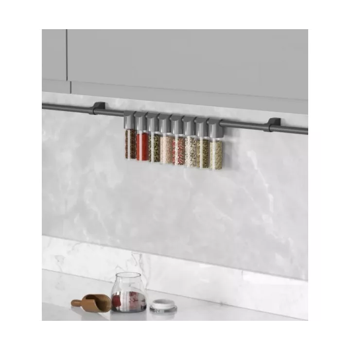 LOT DE 8 POTS À ÉPICES ACCROCHABLE AVEC SUPPORT STARAX