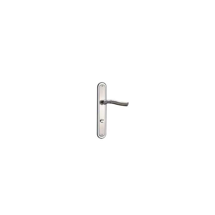 POIGNEE DE PORTE PLAQUE 6655 CONDAMNATION CHROME-SATINE DELIA
