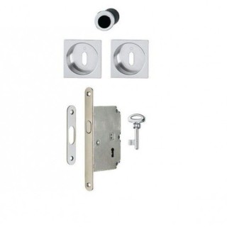 KIT SERRURE À CLÉ POUR PORTE COULISSANTE ARGENT FROSIO BORTOLO KIT SERRURE À CLÉ POUR PORTE COULISSANTE ARGENT FROSIO BORTOLO