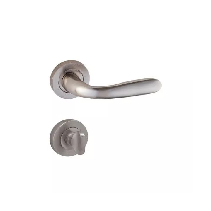 POIGNÉE DE PORTE AVEC ROSACE BORA CONDAMNATION SATINÉ DOGANLAR