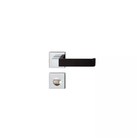 POIGNEE DE PORTE AVEC ROSACE 905586 CONDAMNATION CHROME-MARRON DELIA