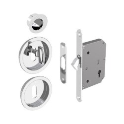 KIT SERRURE À CLÉ POUR PORTE COULISSANTE CHROMÉ FORME KIT SERRURE À CLÉ POUR PORTE COULISSANTE CHROMÉ FORME
