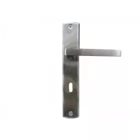 POIGNÉE DE PORTE PLAQUE 5510 TROU DE CLE CHROME-SATINE DELIA POIGNÉE DE PORTE PLAQUE 5510 TROU DE CLE CHROME-SATINE DELIA