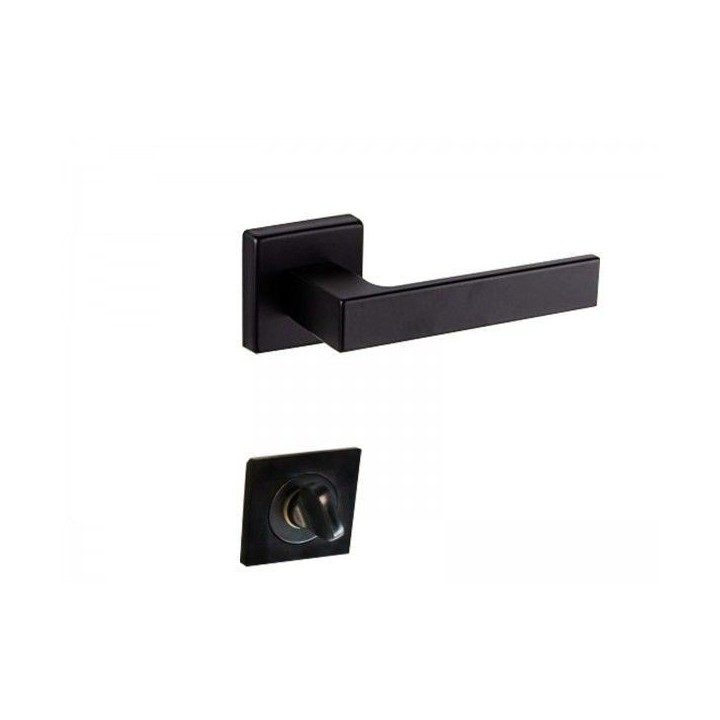 POIGNÉE DE PORTE AVEC ROSACE FLORENCE CONDAMNATION NOIR MAT STAP POIGNÉE DE PORTE AVEC ROSACE FLORENCE CONDAMNATION NOIR MAT STAP