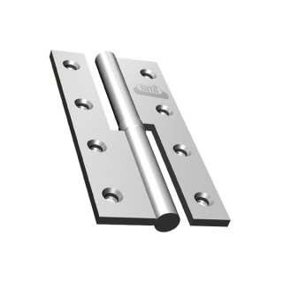 LOT DE 2 PAUMELLES GAUCHE 140*76*3MM INOX AMI