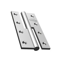 LOT DE 2 PAUMELLES GAUCHE 140*76*3MM INOX AMI