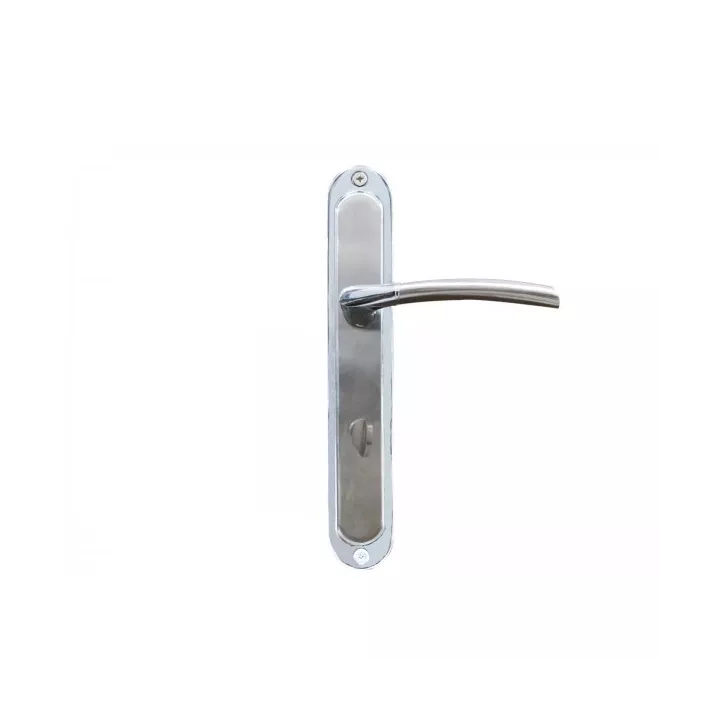 POIGNEE DE PORTE PLAQUE 5520 CONDAMNATION CHROME-SATINE DELIA
