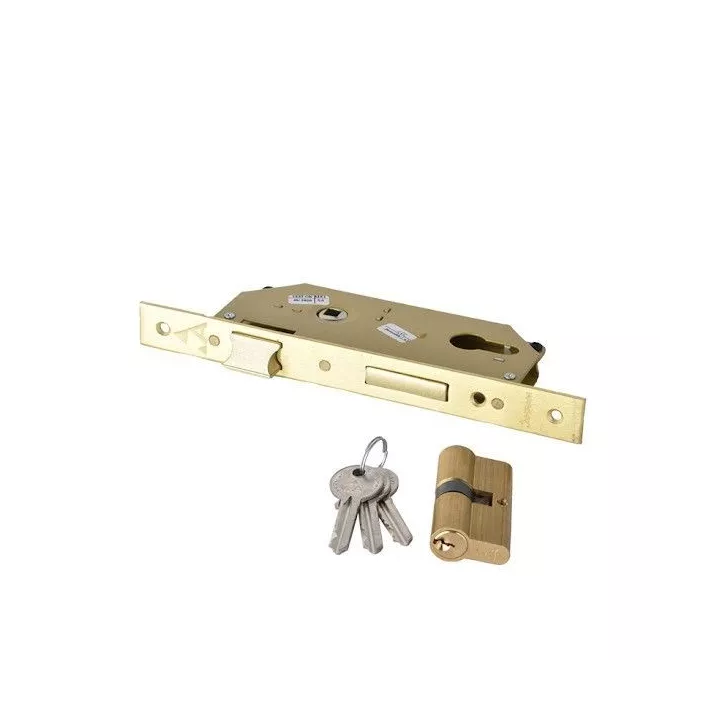 SERRURE ENCASTRABLE GRAND TROU JAUNE 242401 AHRAM