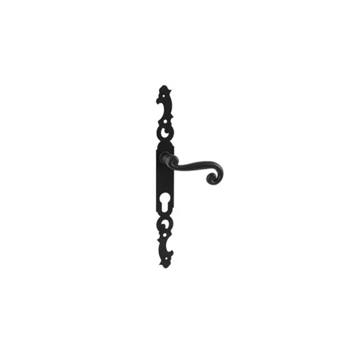 POIGNÉE DE PORTE SUR PLAQUE GRAND TROU EN NOIR JAIROL POIGNÉE DE PORTE SUR PLAQUE GRAND TROU EN NOIR JAIROL