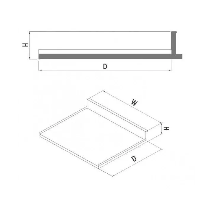 PLATEAU EN ALUMINIUM SOUS-ÉVIER 90CM STARAX