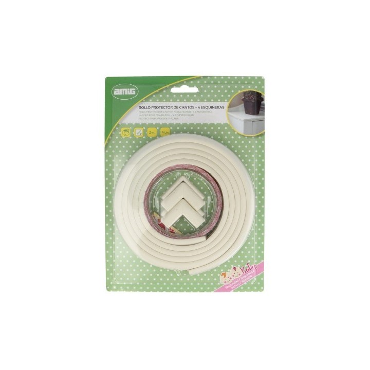 ROULEAU PROTECTEUR DE BORD 2M ET 4 COINS BLANC AMIG ROULEAU PROTECTEUR DE BORD 2M ET 4 COINS BLANC AMIG