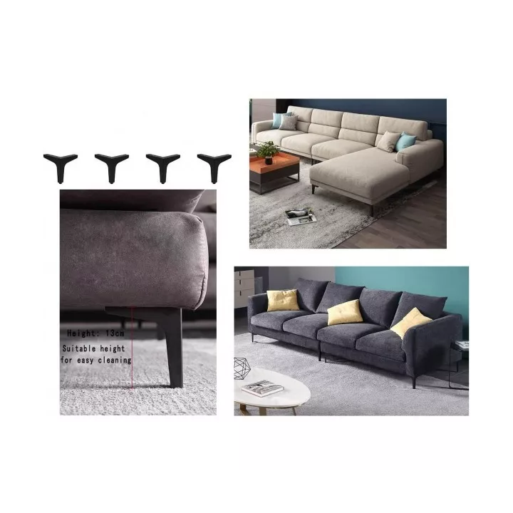 SABOT DE MEUBLE NOIR INCLINÉ H13 CM SABOT DE MEUBLE NOIR INCLINÉ H13 CM