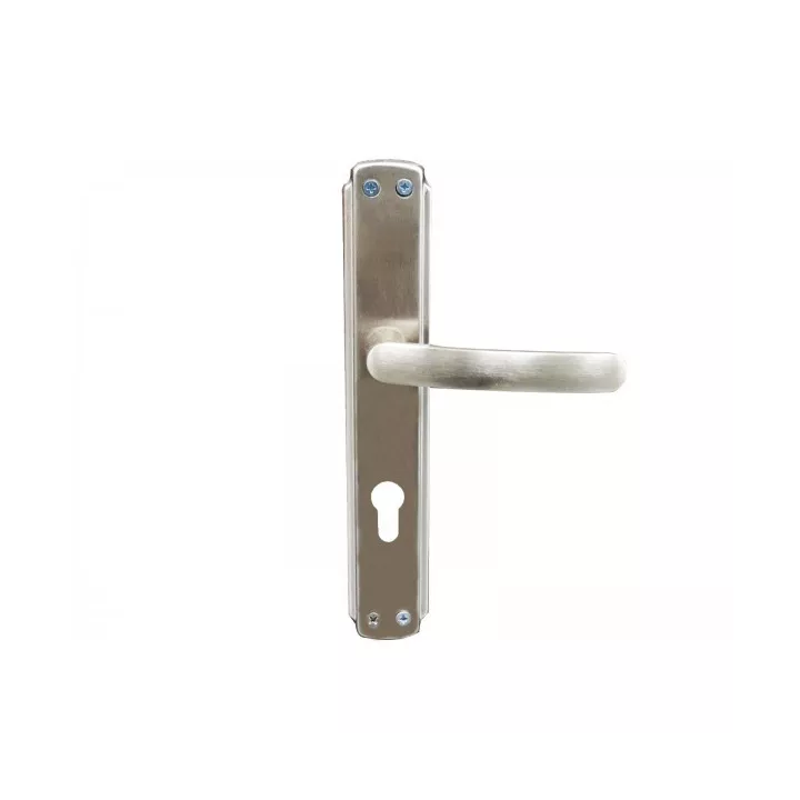 POIGNÉE DE PORTE SUR PLAQUE VERSAILLE TROU DE CYLINDRE SATIN STAP POIGNÉE DE PORTE SUR PLAQUE VERSAILLE TROU DE CYLINDRE SATIN STAP