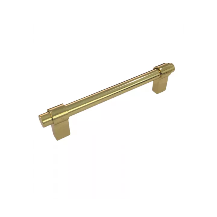POIGNÉE DE MEUBLE 128MM DORÉ FORME RONDE NOBEL