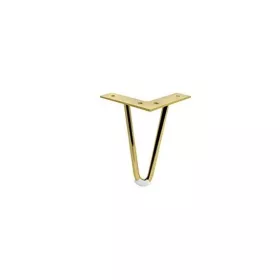 SABOT DE MEUBLE INOX FORME V DORÉ H12 CM