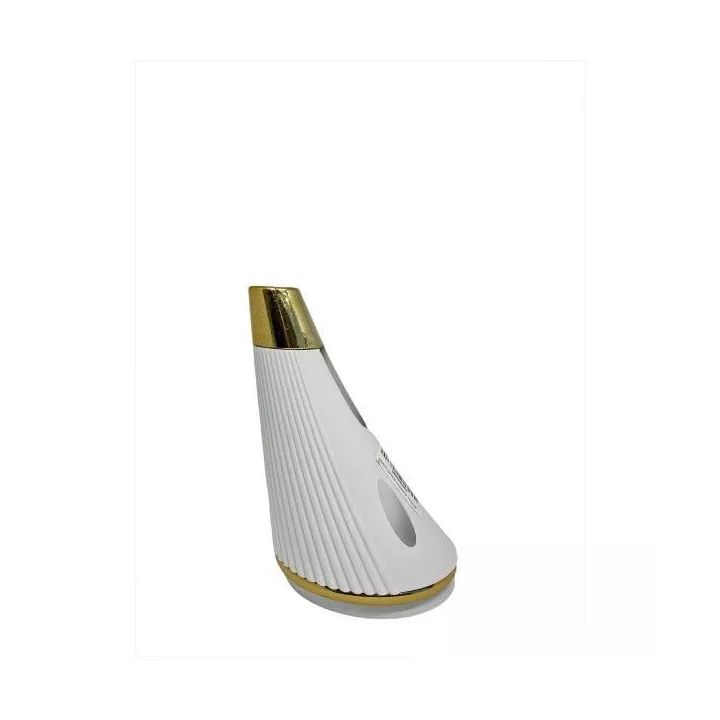 SABOT DE MEUBLE FORME CONIQUE H15CM BLANC/DORÉ SABOT DE MEUBLE FORME CONIQUE H15CM BLANC/DORÉ