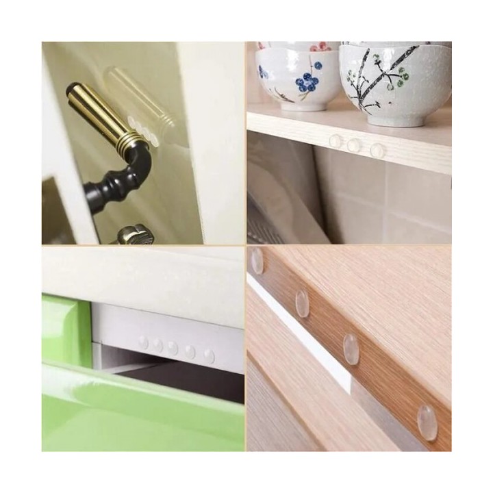 LOT DE 100 PATINS ANTICHOC TRANSPARANT Ø10MM