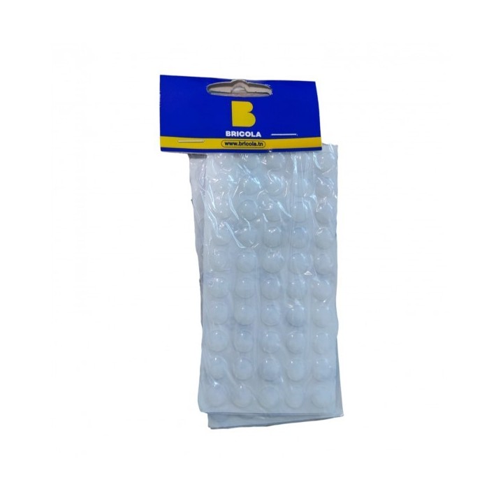 LOT DE 100 PATINS ANTICHOC TRANSPARANT Ø10MM