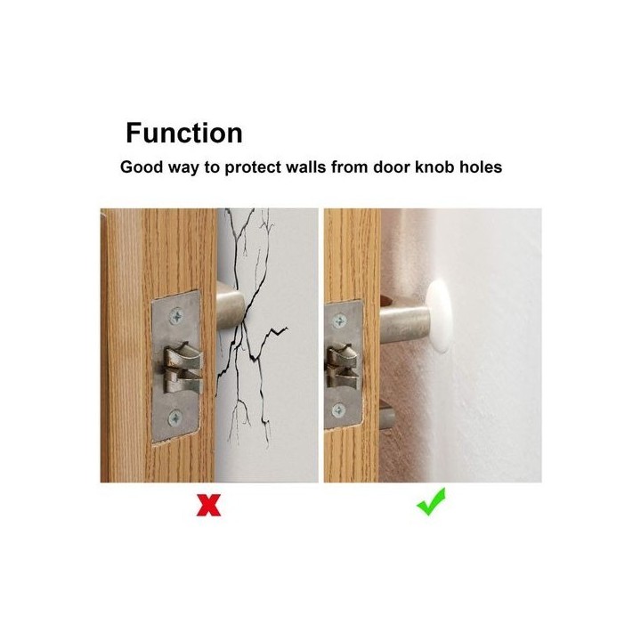 LOT DE 2 BUTÉES DE PORTE ADHÉSIF POUR POIGNÉE AMIG