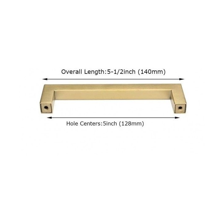 POIGNÉE DE MEUBLE DORÉ MAT 128MM OZKM