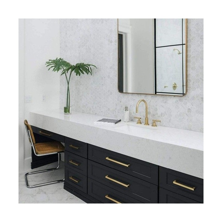 POIGNÉE DE MEUBLE DORÉ MAT 128MM OZKM