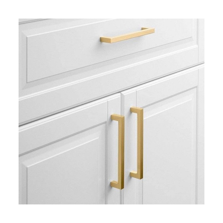 POIGNÉE DE MEUBLE DORÉ MAT 128MM OZKM