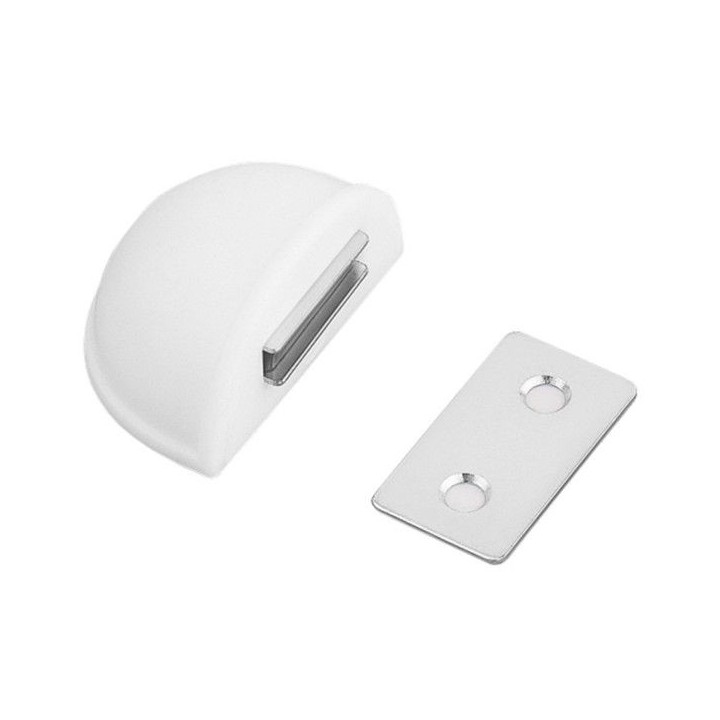 BUTOIR DE PORTE MAGNÉTIQUE EN PLASTIQUE MOD.403 BLANC AMIG