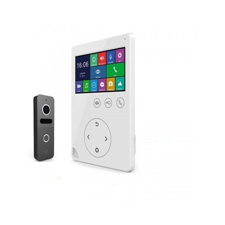 VIDEOPHONE STELLA X2 MONITEUR 4,3 AVEC PLAQUE DE RUE LOTUS SOMEF