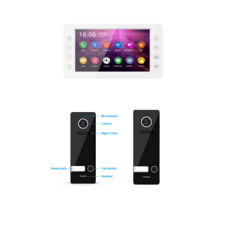 VIDEOPHONE ANGELAX2 BLANC AVEC 1 PLAQUE DE RUE SOMEF