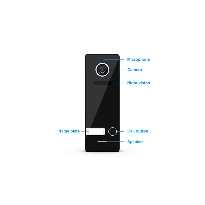 VIDEOPHONE ANGELAX2 BLANC AVEC 1 PLAQUE DE RUE SOMEF