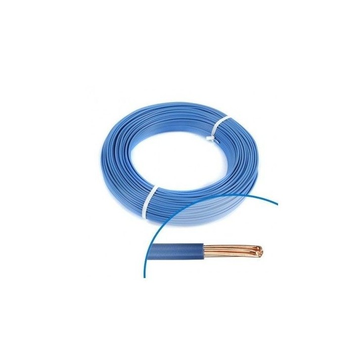 FIL SOUPLE H07VK6 BLEU 100M