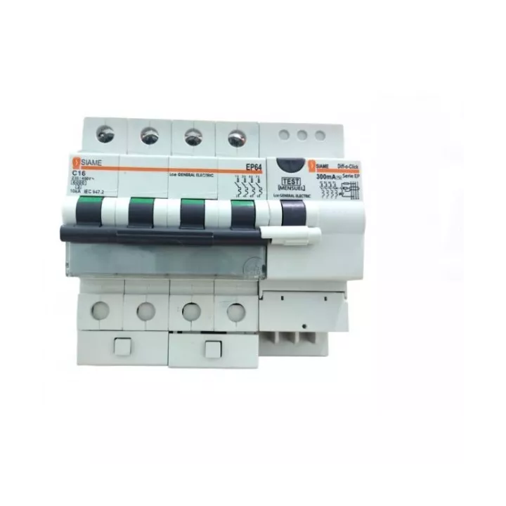 DISJONCTEUR DIFFERENTIEL 4POLES 16A 300MA SIAME