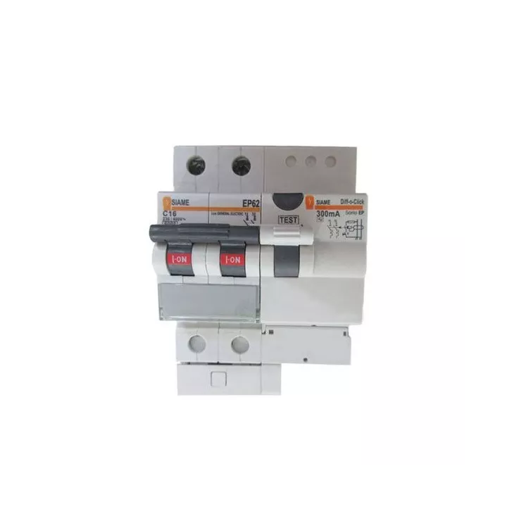 DISJONCTEUR DIFFERENTIEL 2POLES 16A 300MA SIAME