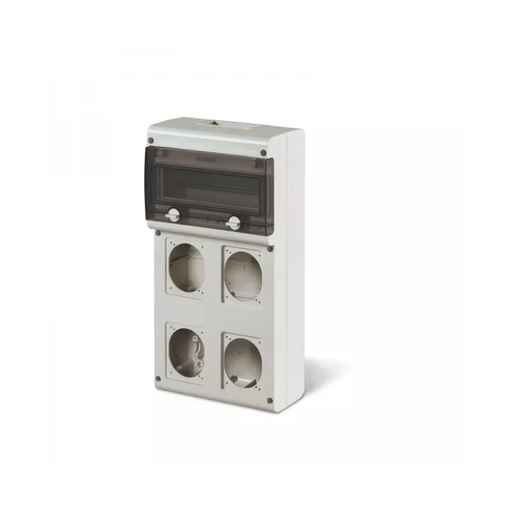 COFFRET ÉTANCHE 10 MODULES POUR PRISE 4 TROUS IP66 SCAME