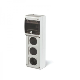 COFFRET ÉLECTRIQUE ÉTANCHE 6 MODULES 3 TROUS SCAME