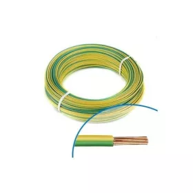 FIL SOUPLE H07VK1.5 VERT JAUNE 100M
