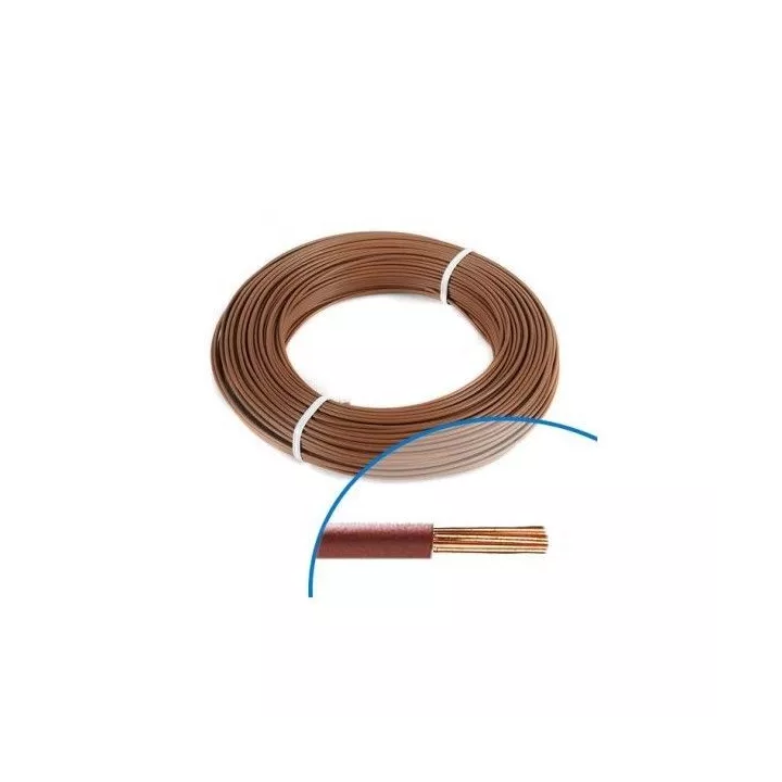 FIL SOUPLE H07VK1.5 MARRON 100M