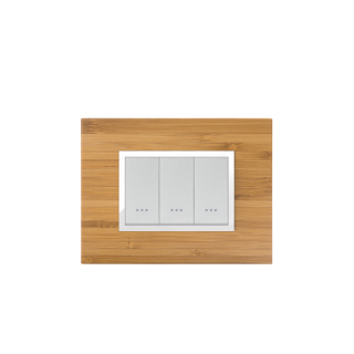 PLAQUE 3MODULES BOIS BOMBOO ALPHA