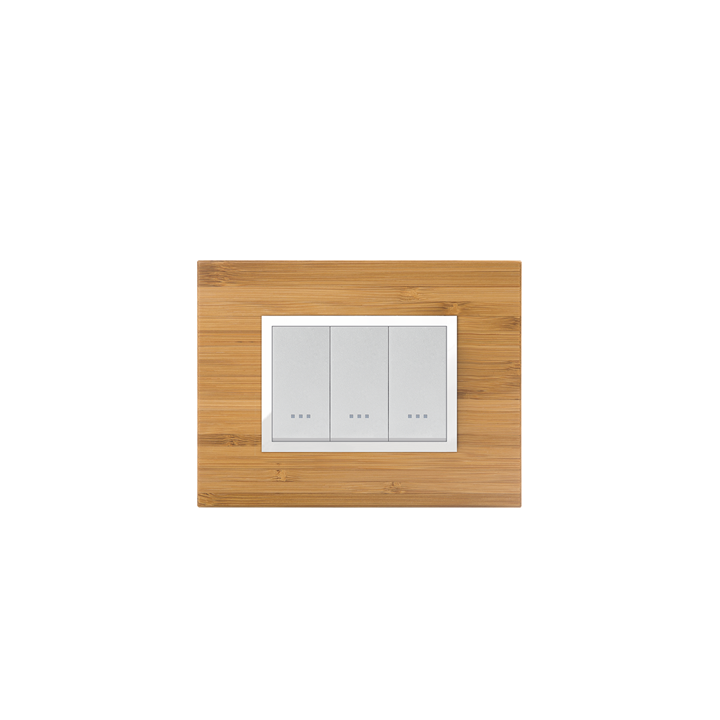 PLAQUE 3MODULES BOIS BOMBOO ALPHA PLAQUE 3MODULES BOIS BOMBOO ALPHA
